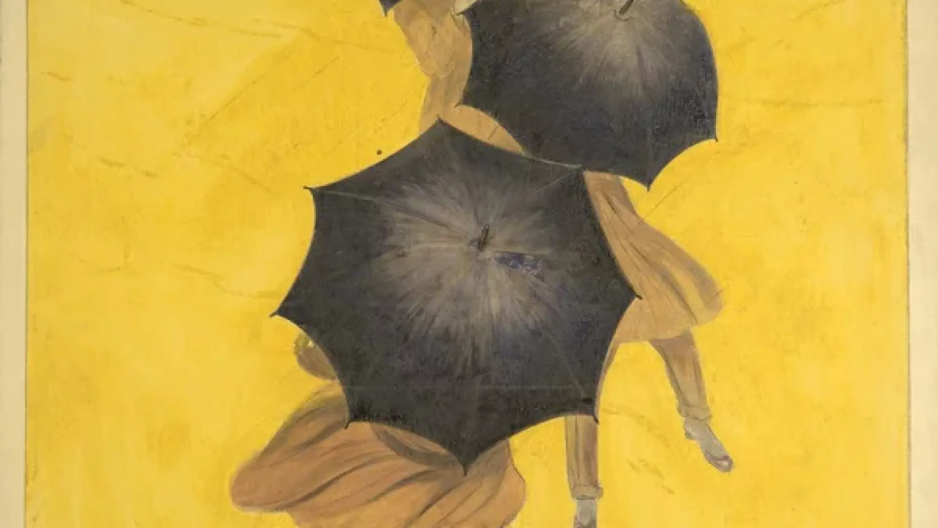 Pluie 108 Maquette Affiche Publicitaire Parapluie Revel Cappiello 1922