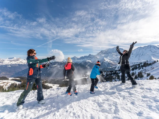 Playing in the snow at Saint-Gervais