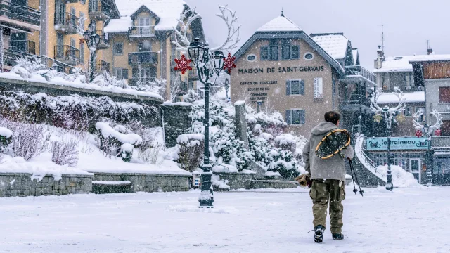 Centre de Saint-Gervais Mont-Blanc sous la neige