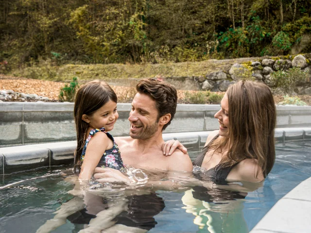 Family outing to the Saint-Gervais thermal baths