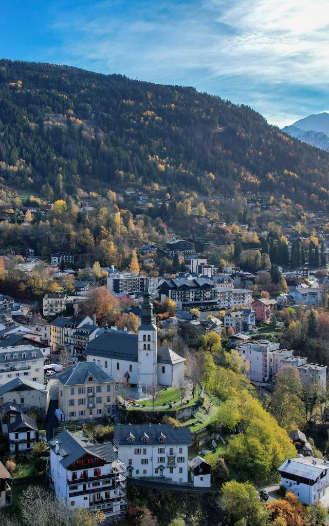 Il villaggio di Saint-Gervais in autunno