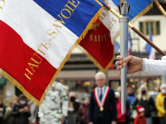 French commemoration of the armistice day november 11 1918, end of the first world war.