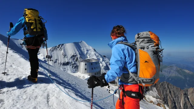 Alpinistes au refuge du Gouter