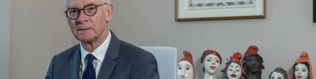 Jean-Marc Peillex, dans son bureau de la mairie de Saint-Gervais