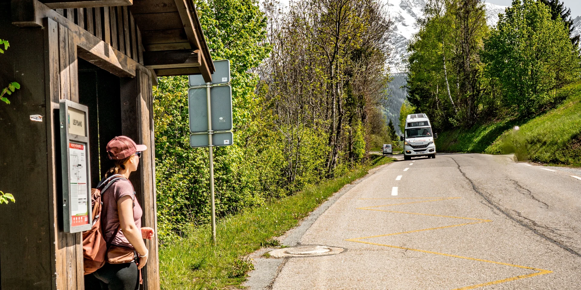 Départ de randonnée depuis la navette