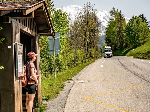 Départ de randonnée depuis la navette