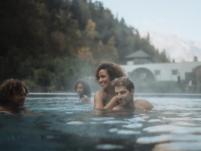Moment détente en famille aux thermes