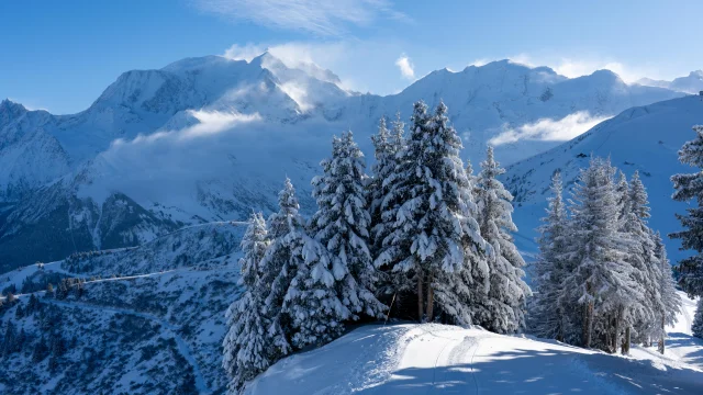 Le domaine skiable enneigé