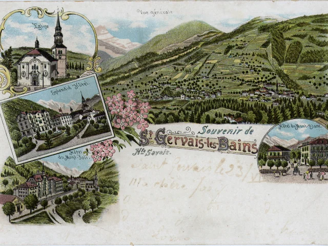 Carte postale d'époque de Saint-Gervais