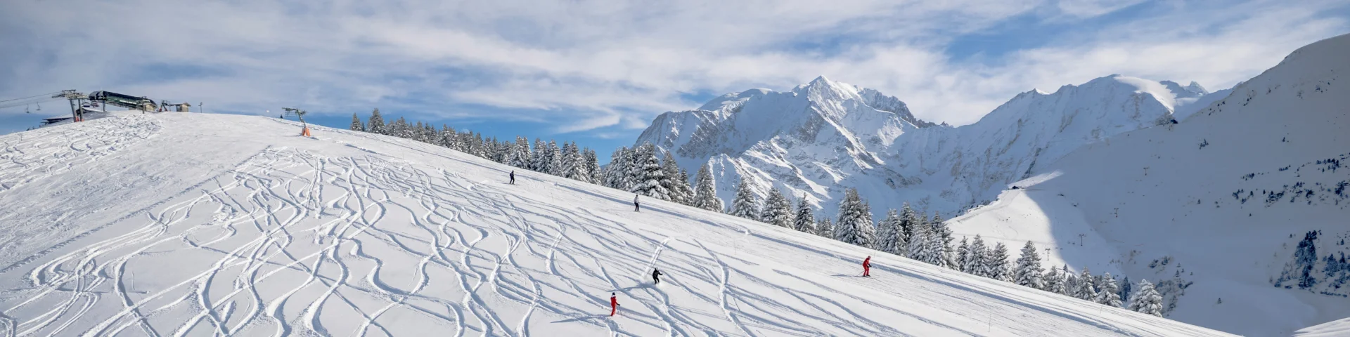 Vue aérienne du domaine skiable de Saint-Gervais