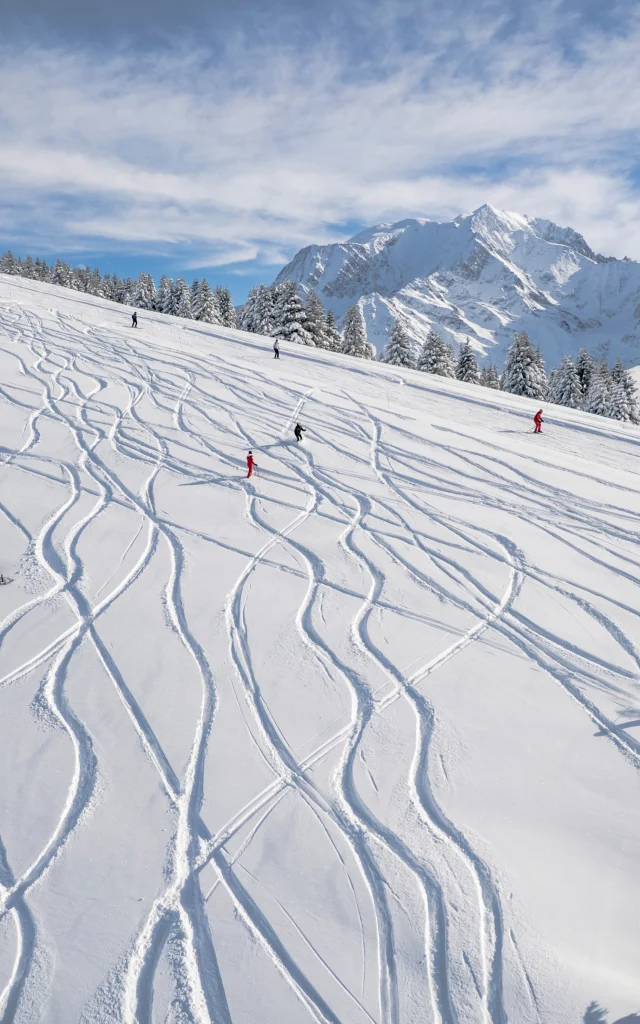 Vue aérienne du domaine skiable de Saint-Gervais