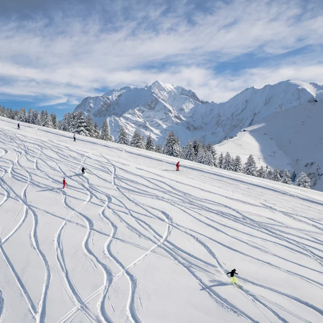 Vue aérienne du domaine skiable de Saint-Gervais