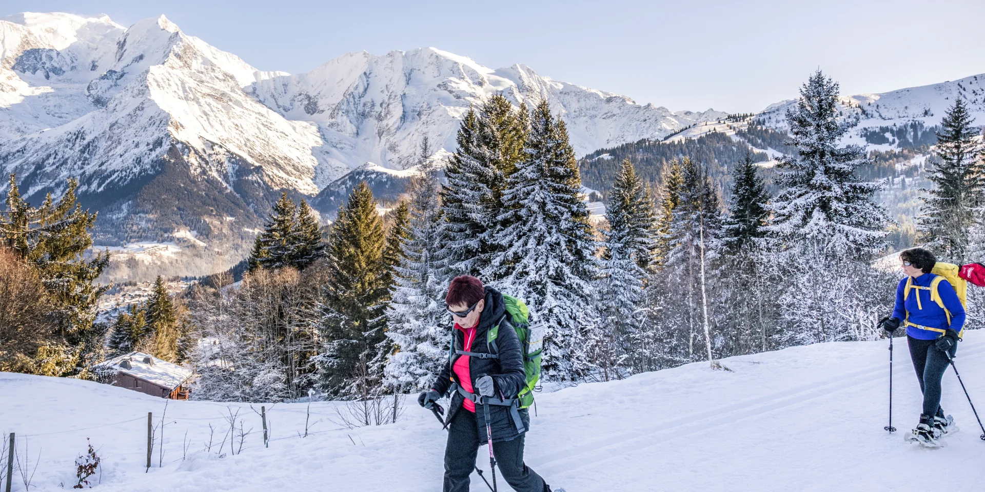 Sortie raquette à neige à Saint-Gervais