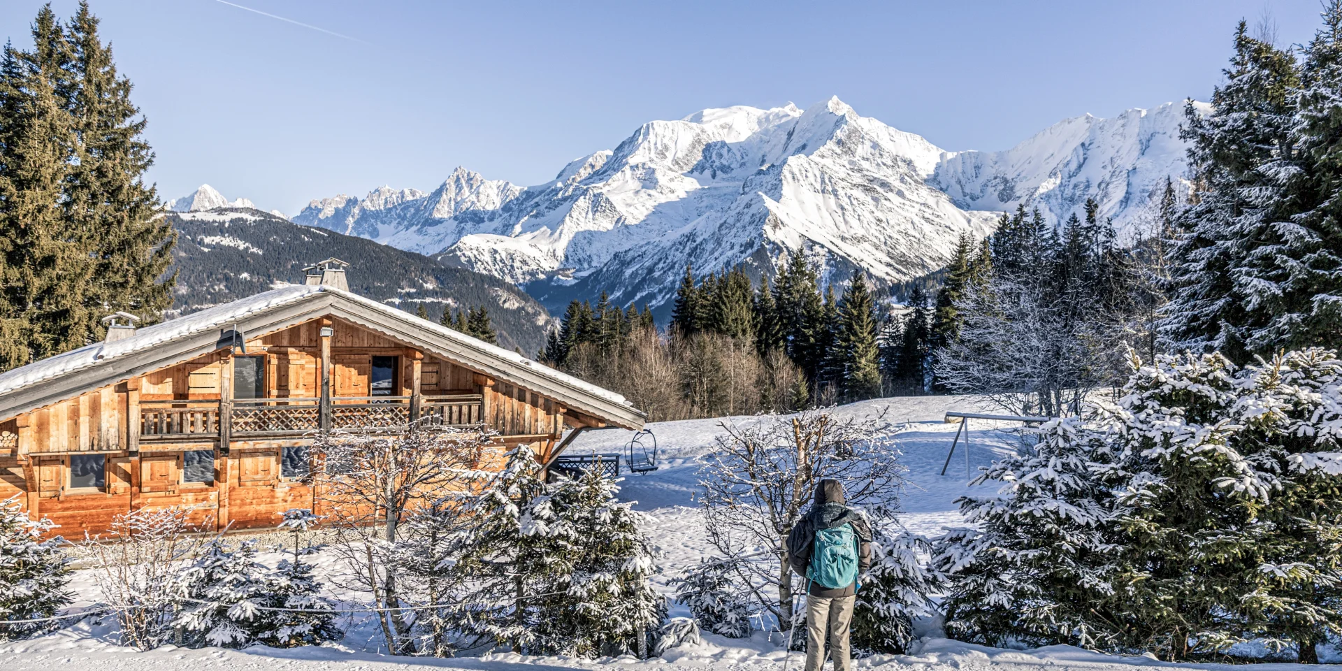 Chalet sous la neige à Saint-Gervais