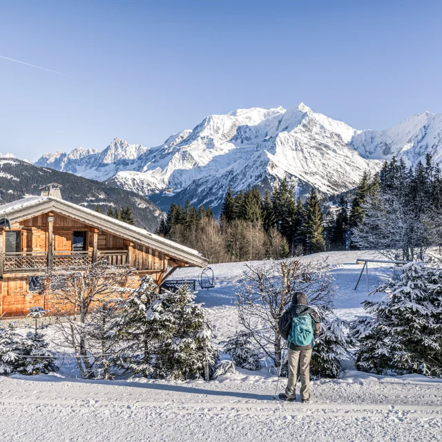 Chalet sous la neige à Saint-Gervais