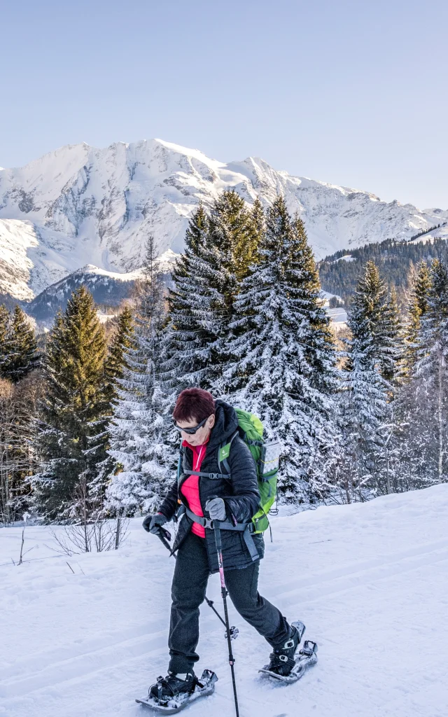 Sortie raquette à neige à Saint-Gervais