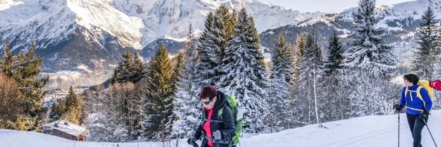 Sortie raquette à neige à Saint-Gervais