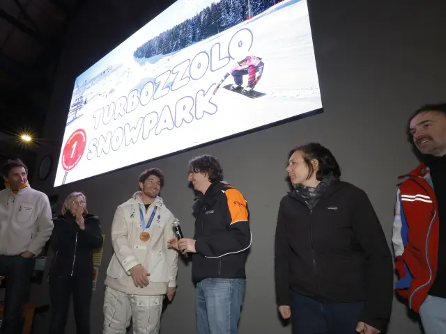 Clbration de la mdaille de bronze de Loan Bozzolo. Saint Gervais. 22 Fvrier 2026. © P_Deloche