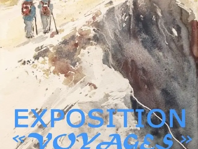 Affiche Exposition Voyages de Denise Kehl salle Géo Dorival à Saint-Gervais