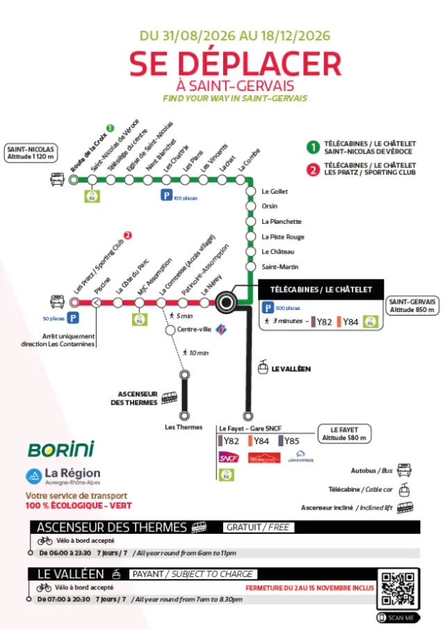 Plan Lignes Facilibus du 31 août au 18 décembre 2026