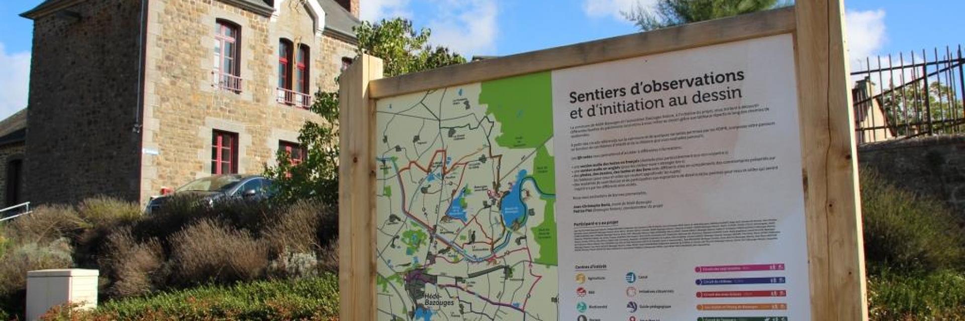 Panneau Sentiers Observation Hédé