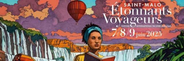 Affiche officielle Etonnants Voyageurs ©Miles Hyman - Evènement 2025