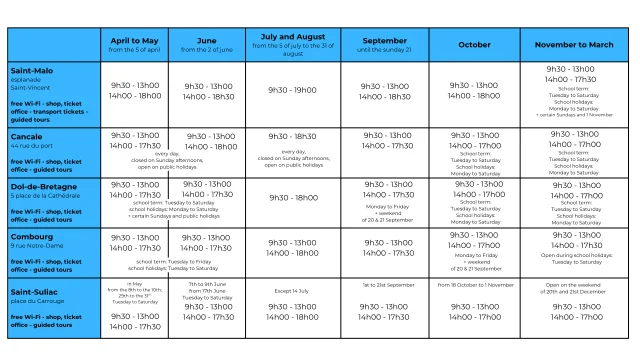 Horaires Douverture Agences Destination Maj 3 11 25 Version Anglaise