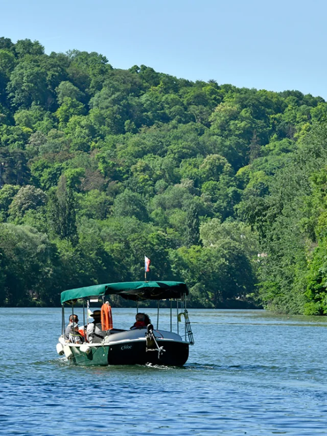 Balade à bord de Chloé avec l'association Sequana à Chatou.