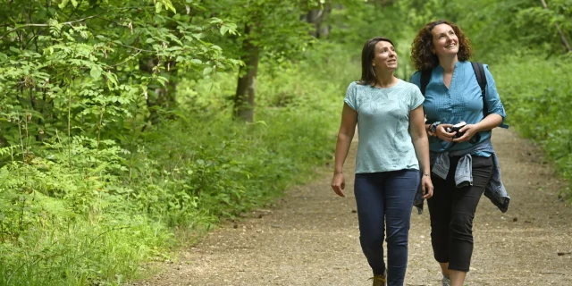 Deux copines en balade dans la forêt de Saint-Germain OTISGBS