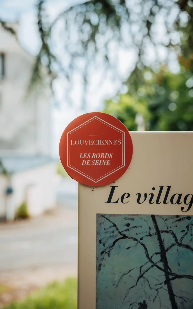 Détail d'un panneau du chemin des impressionnistes à Louveciennes OTISGBS