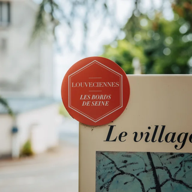 Détail d'un panneau du chemin des impressionnistes à Louveciennes OTISGBS