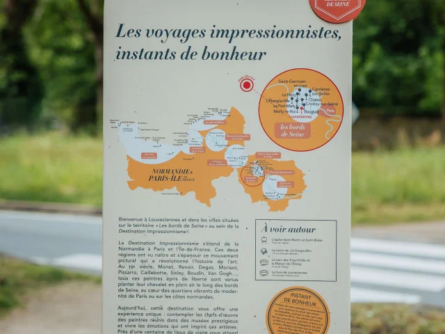 Panneau du chemin des impressionnistes à Louveciennes OTISGBS