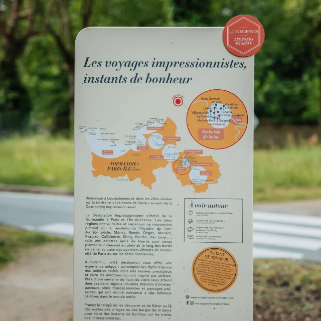 Panneau du chemin des impressionnistes à Louveciennes OTISGBS