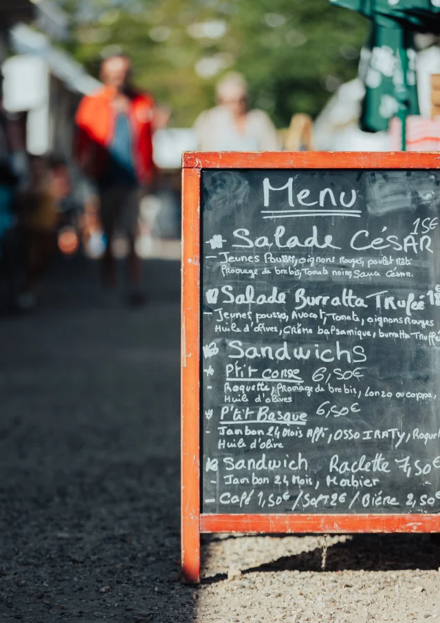 Aperçu d'un menu à la foire de Chatou - OTISGBS
