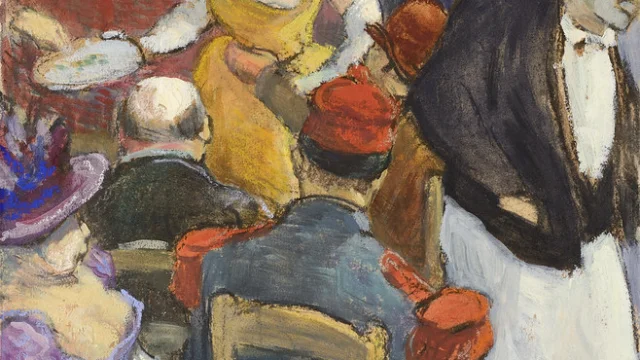 :copyright:Losi Au Café-concert, vers 1892-1893, gouache rehaussée de pastel sur carton, 30,5 × 19,5 cm, collection Winter