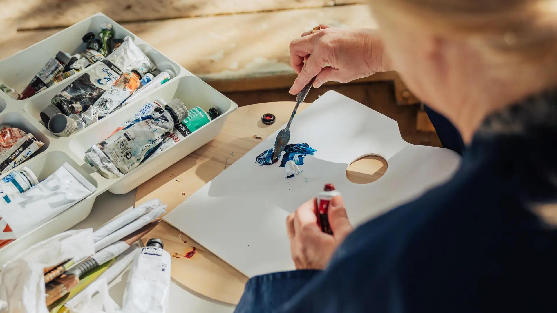 Atelier peinture sur le Hameau Fournaise