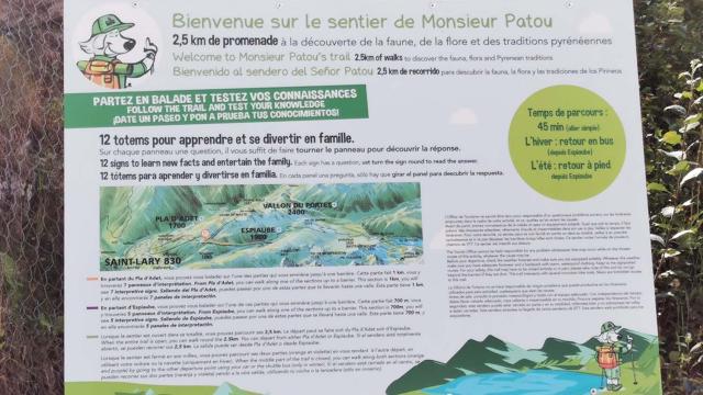 Sentier Monsieur Patou ©otstlary Panneau D'information Général Installé à Chaque Départ