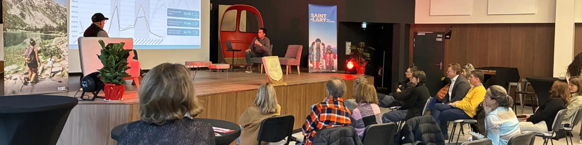 présentation des chiffres G2A au Grand Saint-Lary Show 2025 à l'Espace Lumiere