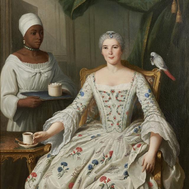 Marguerite Deurbroucq and her servant (1754)