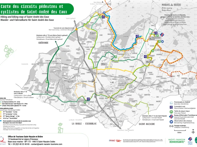 Carte Rando Pedestre Velo Saint Andre Des Eaux 2022