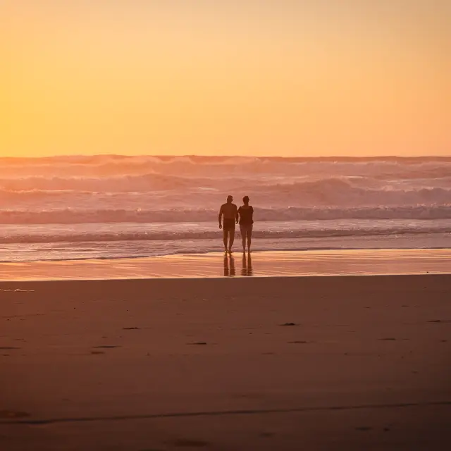 Coucher de soleil en été à Seignosse