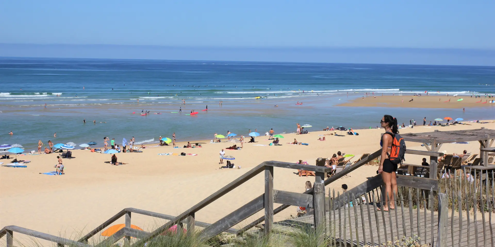 Vue de la plage des Estagnots à Seignosse