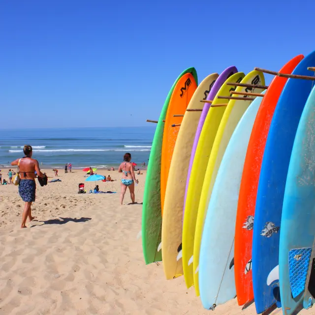 Surf à Seignosse, plage des casernes