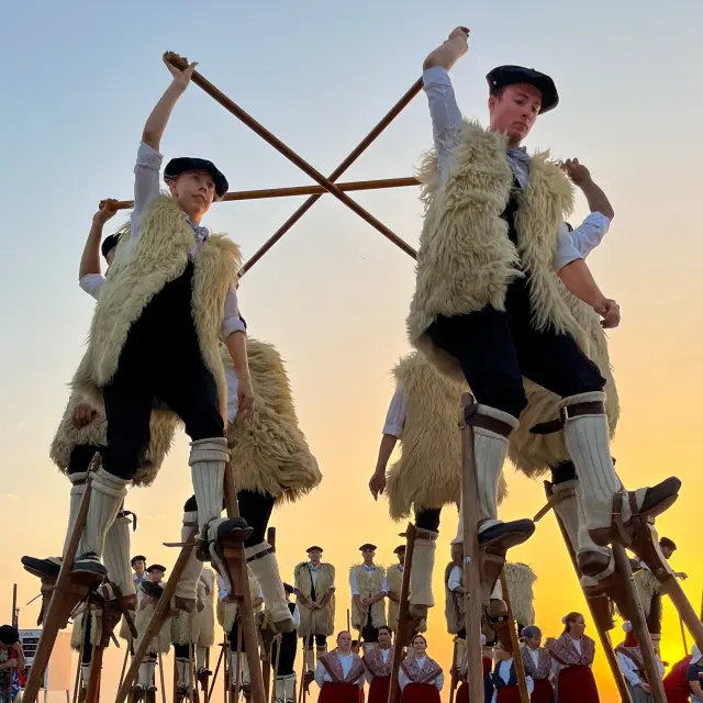 Spectacle d'échassiers Landais