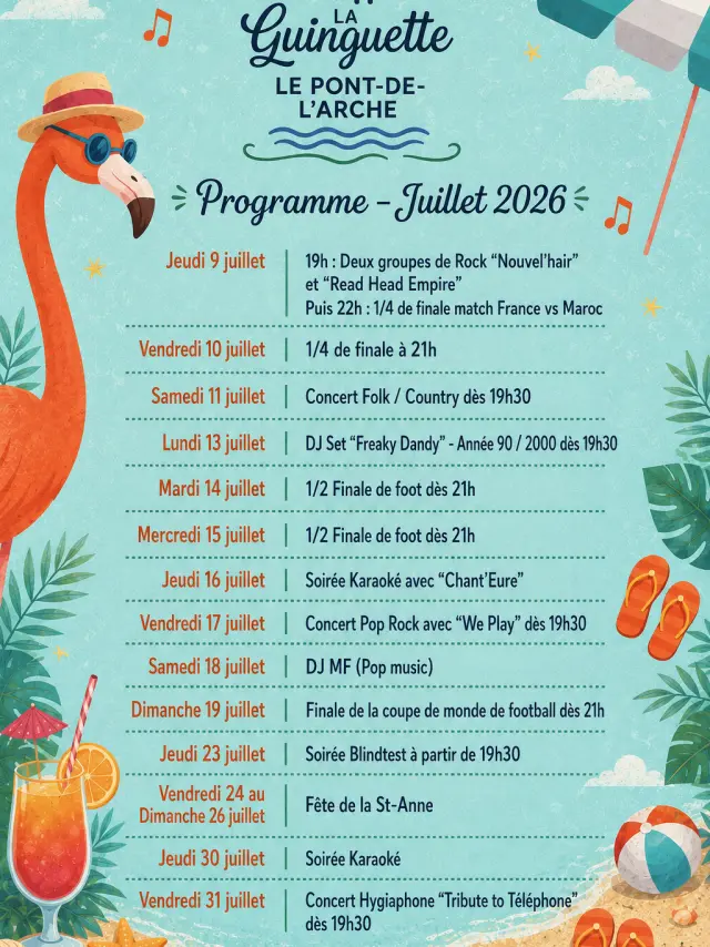 Programme Guinguette De Pda Juillet 2026