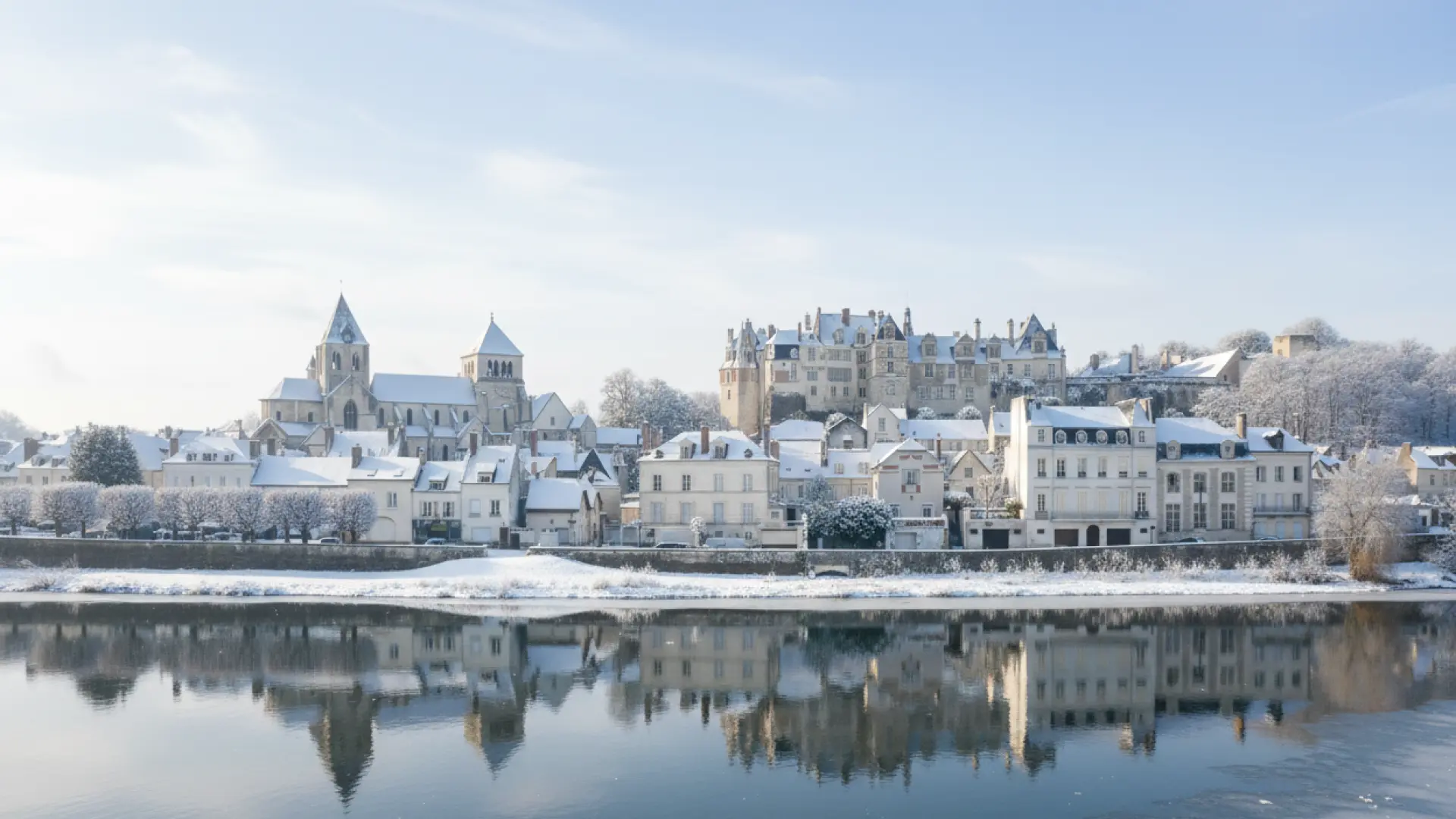Cité médiévale de Saint Aignan en hiver