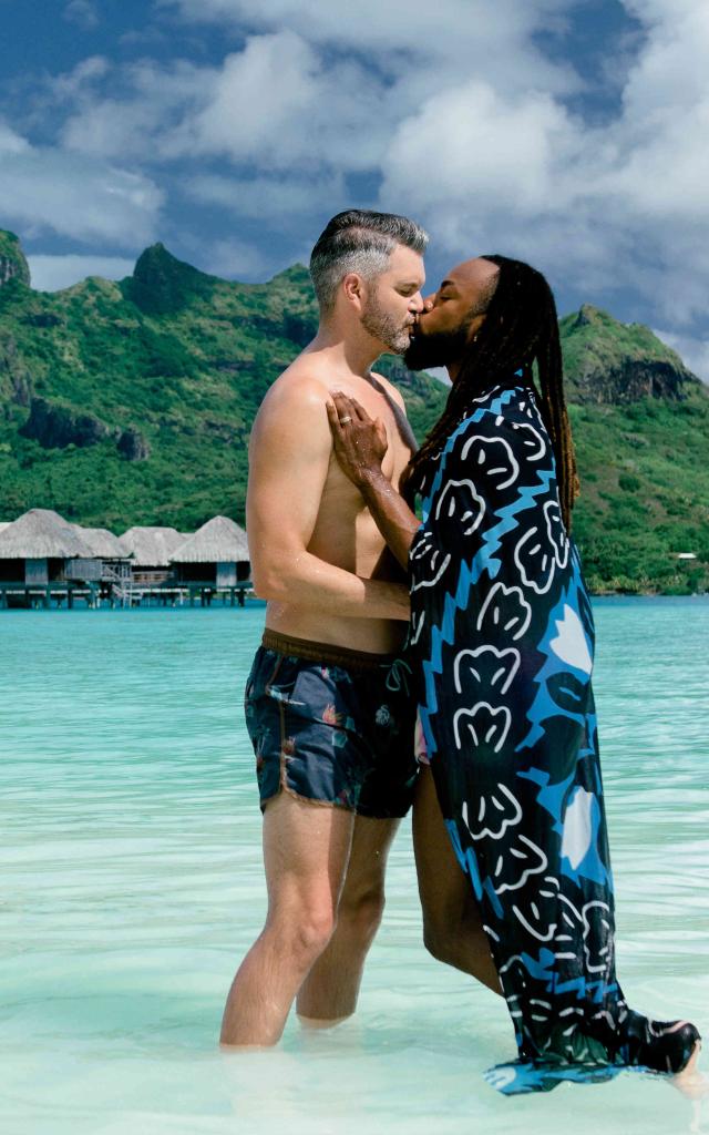 LGBT couple in Bora Bora