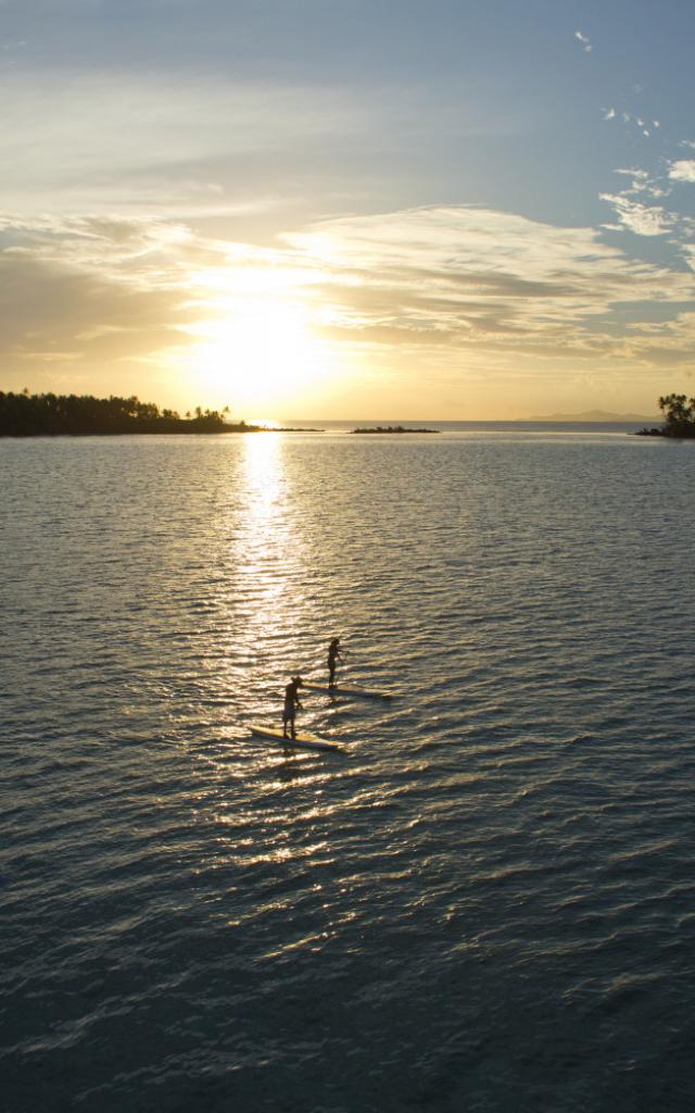 Sunset on the Lagoon in Tahaa