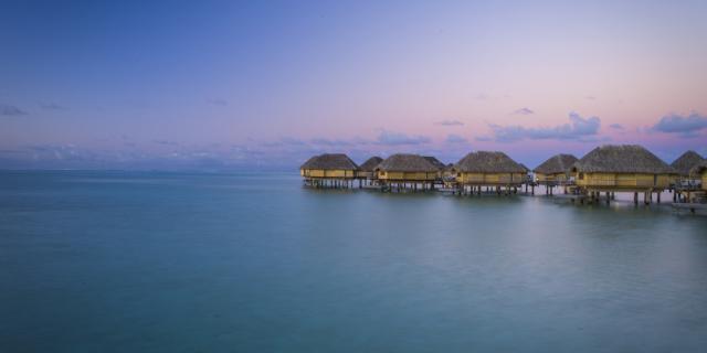 Overwater bungalow at the Hotel Le Taha'a