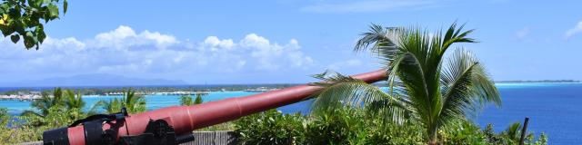 Profil D'un Canon Militaire Sur Le Site Ha'amaire à Bora Bora - Association Mémoire Polynésienne